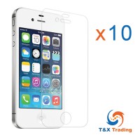      Apple iPhone 4 / 4S BOX (10Pcs) Tempered Glass Screen Protector